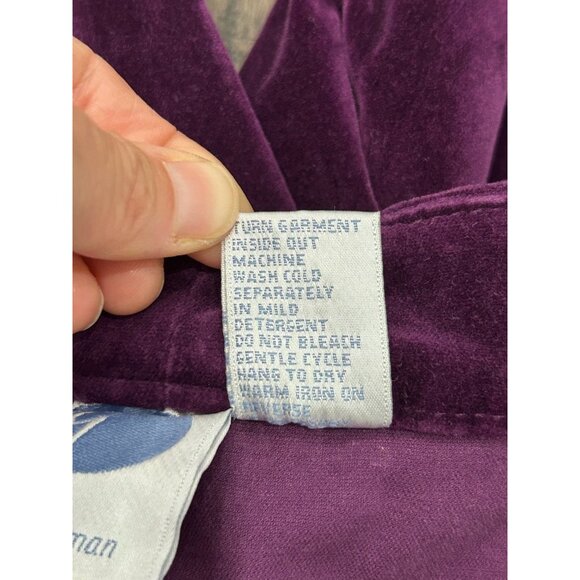 DG2 by Diane Gilman Flat Front Velvet Pants Purple Plus Size 20W Classic NWT - Picture 8 of 10